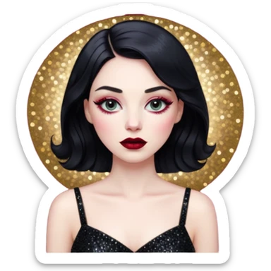 Glitter noir darling sticker