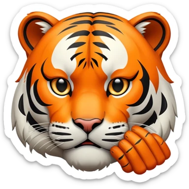 facepalm tiger face for Twitch emote sticker