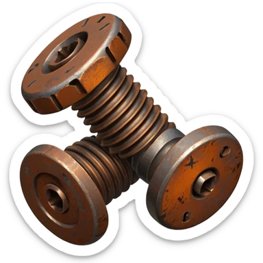 rusted screw sticker