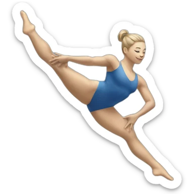female apparatus gymnastics pose sticker