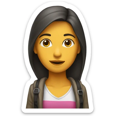 Una chica caminando  sticker