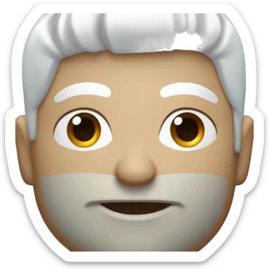 Asian man, white spiked hair, blue eyes  sticker