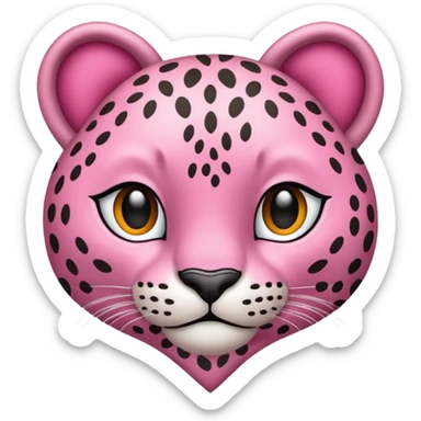 Cuore leopardo rosa. sticker