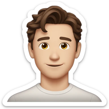 Tom Holland with sticker