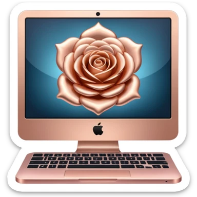 Rose gold computer  sticker