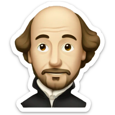 420 hemp leaves and Shakespeare  sticker