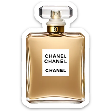 Beige Chanel parfum  sticker