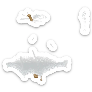 white lace umbrella sticker