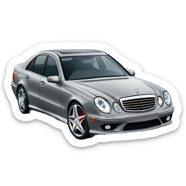mercedes amg e55 in grey sticker