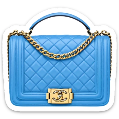 chanel le boy sky blue bag sticker