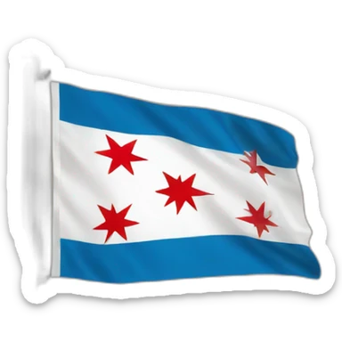 chicago flag sticker