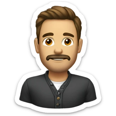 Hombre coleta sticker