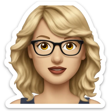 Realistic Taylor Swift glasses  sticker