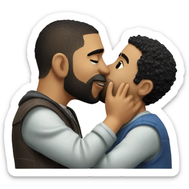 Sherk kissing drake sticker