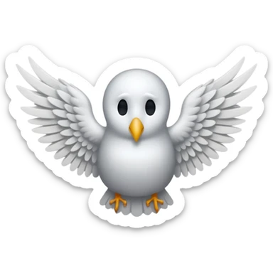 1 billete con 1 ala blanca a cada lado, no hay caras, solo alas sticker