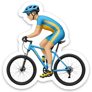 Bicicleta Mtb, ciclista montado, montaña sticker