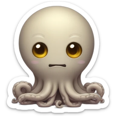 Cute kraken cute face doing yoga sticker