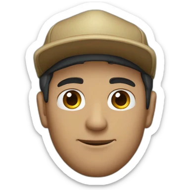 Hombre con gorra y capucha  sticker