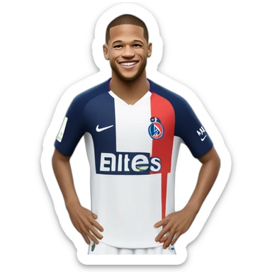 mbappé qui embrasse neymar  sticker