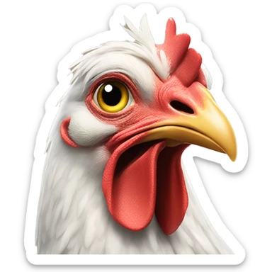 Gallina con un occhio sticker