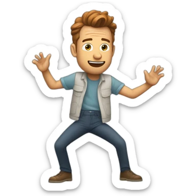 Rick ashley doing the never gonna give you up dance sticker