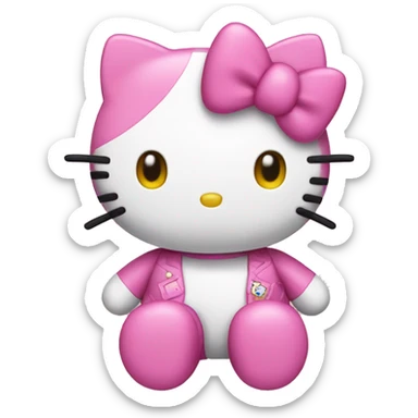 Pink hello kitty sticker