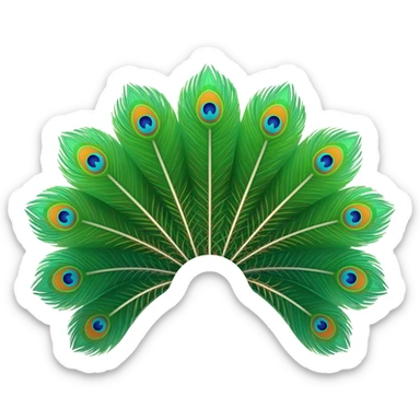 Peacock wings sticker
