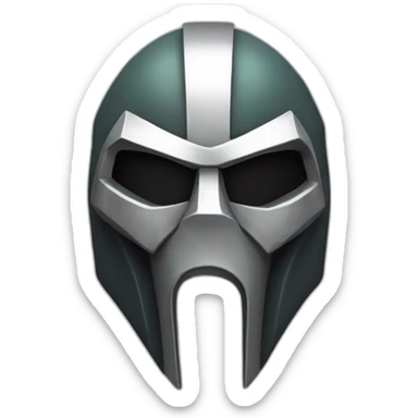 mf doom rapper mask sticker