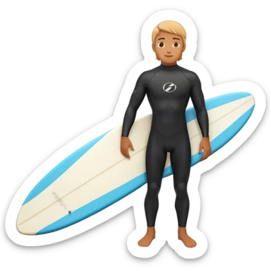 freezing surfer sticker