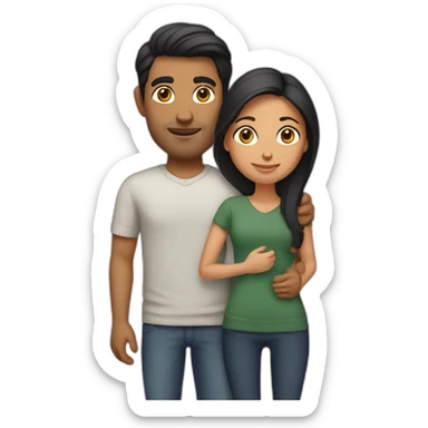 a South Asian male with a Caucasian girlfriend sticker
