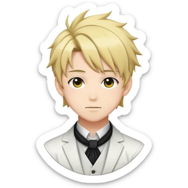 Fanloid Xydrick idol character with stylish anime appearance, musical theme sticker