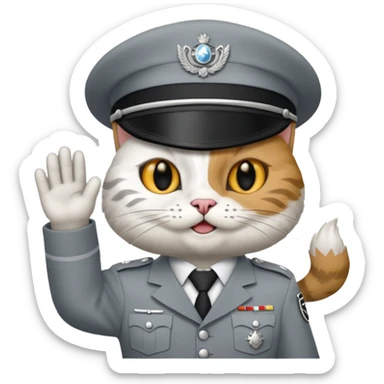 Un chat qui fait un doigt d’honneur sticker