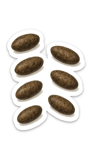 FECI DI ANIMALE A PALLINI LEGGERMENTE ALLUNGATI sticker