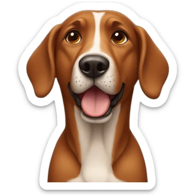 Brown dog rolling eyes sticker