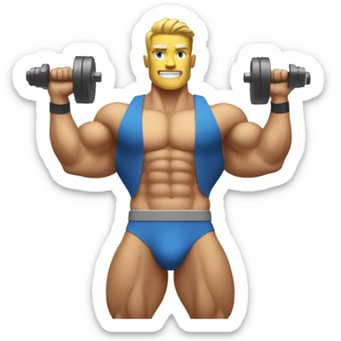 battery like a bodybuilder sticker