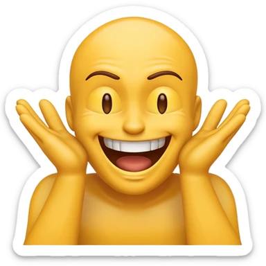 emoji face rubbing his hands together while doing an evil laugh sticker