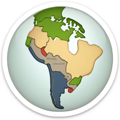 Mapa da america latina sticker