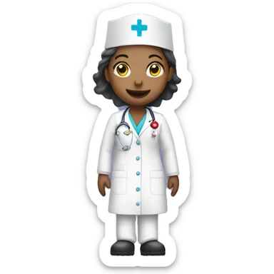 Nurse with clown shoes sticker