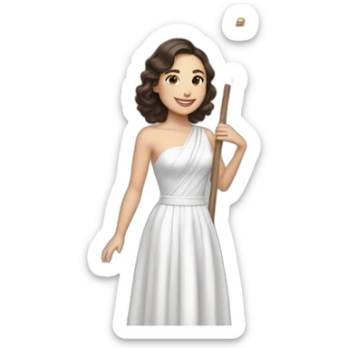 Gal Gadot waving white flag  sticker