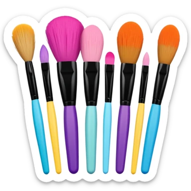 Makeup brushes sticker