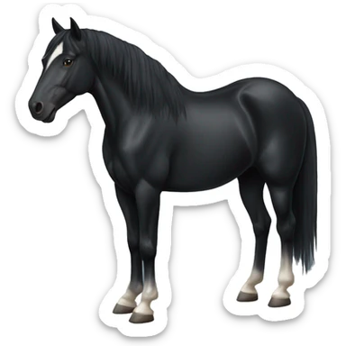 Black horse sticker