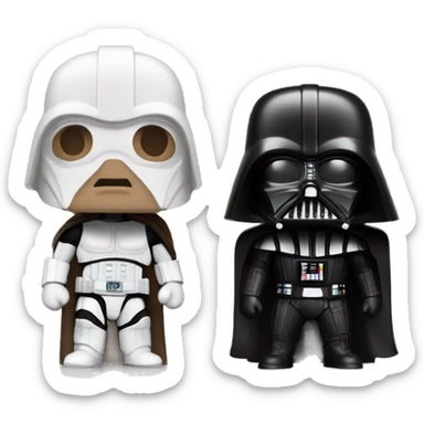 Dáte vader with face gary keller, pop figure sticker