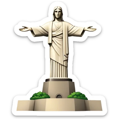brazil's Christ the Redeemer, no frame sticker