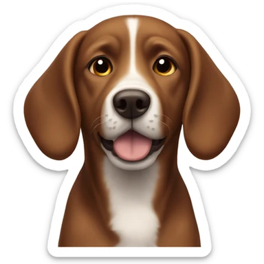 Brown dog, short hair, floppy ears sticker