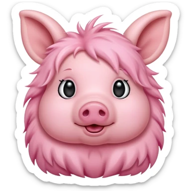 a mix of a pig and a rabbit. sticker