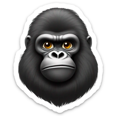 Un gorille et deux grosses boules poilues mais SFW sticker