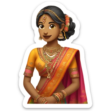 gujarati girl sticker