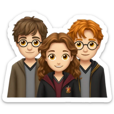 Harry Potter with Hermione Granger and Ron Weasley sticker