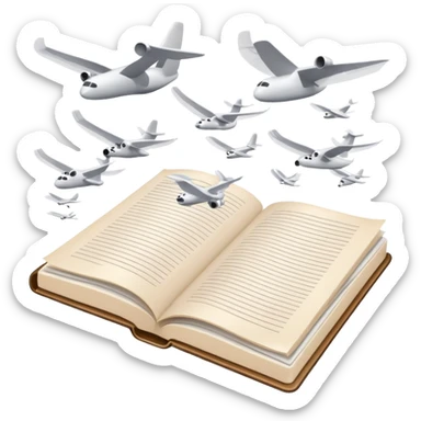 documents in the air sticker