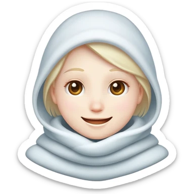 Smily face feeling cold sticker